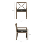 Fauteuil de salle à manger en teck d'extérieur Northlake