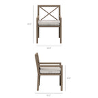 Fauteuil de salle à manger en teck d'extérieur Northlake