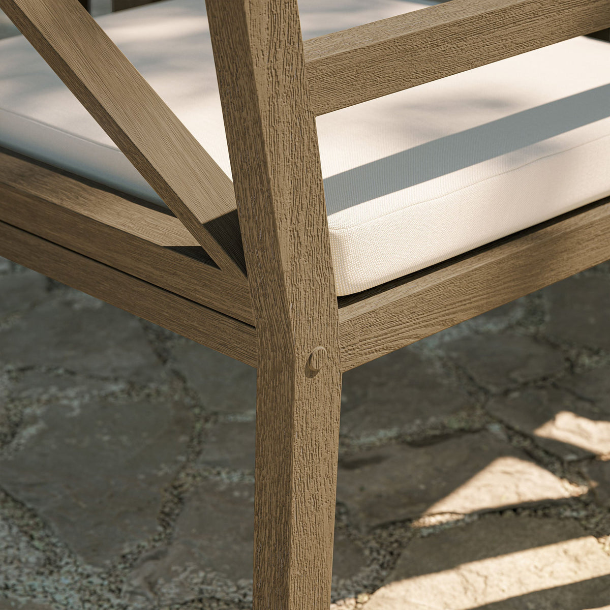 Fauteuil de salle à manger en teck d'extérieur Northlake