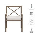 Fauteuil de salle à manger en teck d'extérieur Northlake