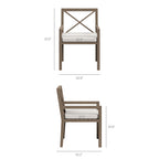 Fauteuil de salle à manger en teck d'extérieur Northlake