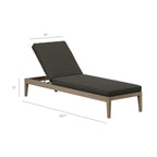 Chaise longue d'extérieur en teck Northlake