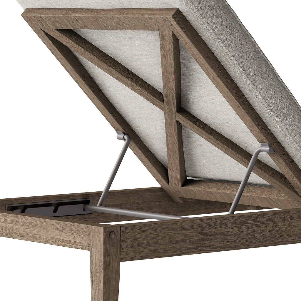 Chaise longue d'extérieur en teck Northlake