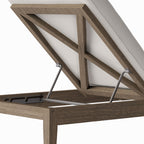 Chaise longue d'extérieur en teck Northlake