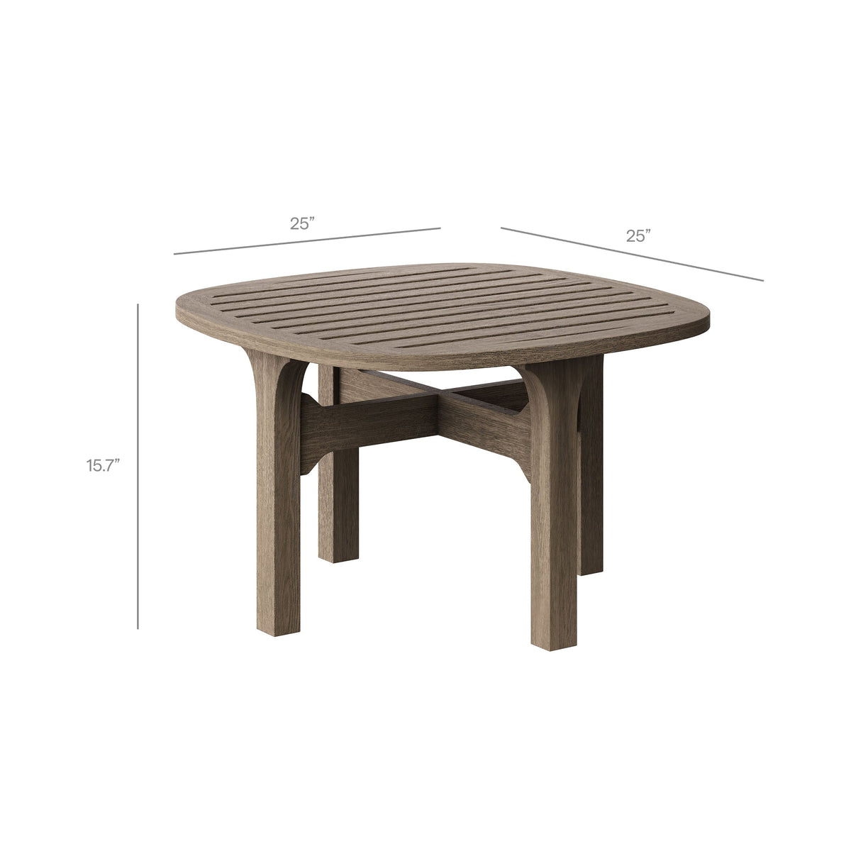 Ensemble de mobilier de jardin 3 pièces avec chaise longue en teck d'extérieur Saratoga