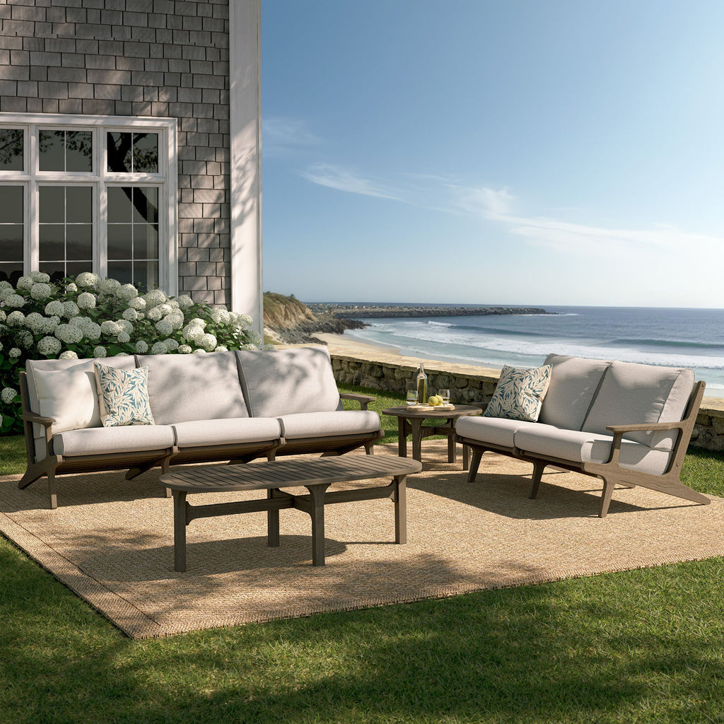 Ensemble de mobilier d'extérieur en teck 4 pièces Saratoga
