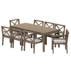Ensemble de salle à manger d'extérieur 9 pièces en bois de teck Northlake