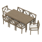 Ensemble de salle à manger d'extérieur 9 pièces en bois de teck Northlake