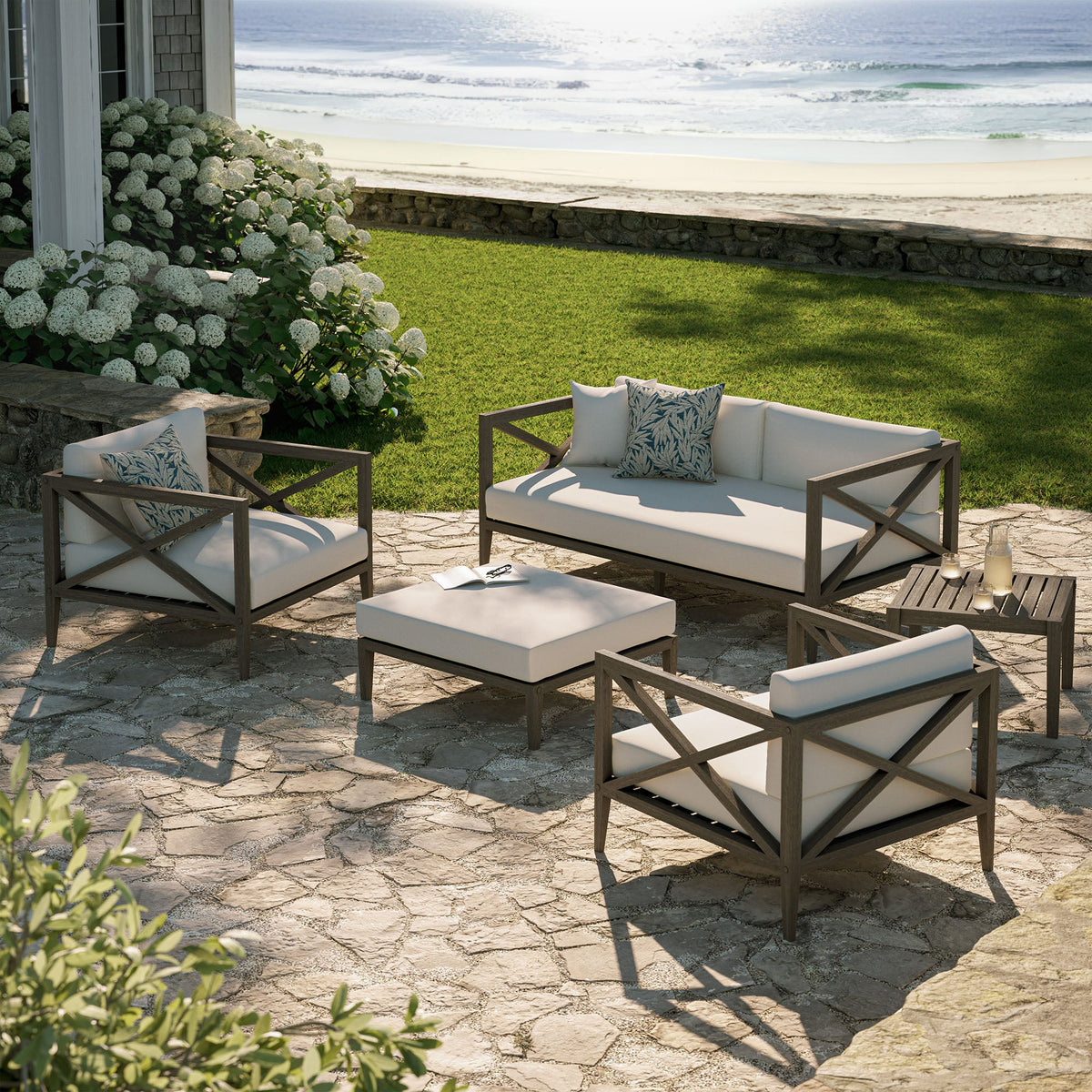 Ensemble de mobilier d'extérieur 5 pièces en teck Northlake
