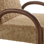 Fauteuil d'appoint Lunet en fausse peau de mouton