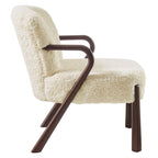 Fauteuil d'appoint Arden avec imitation peau de mouton