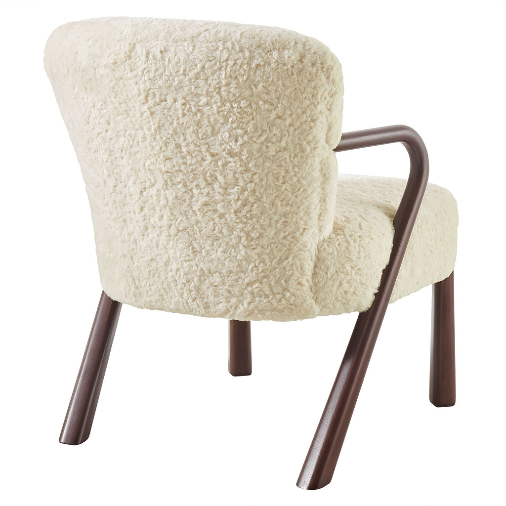Fauteuil d'appoint Arden avec imitation peau de mouton
