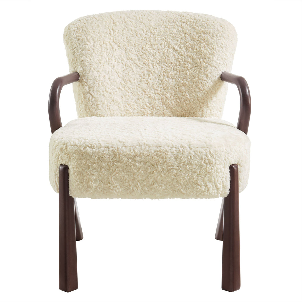 Fauteuil d'appoint Arden avec imitation peau de mouton