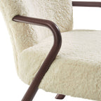Fauteuil d'appoint Arden avec imitation peau de mouton