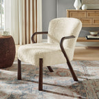 Fauteuil d'appoint Arden avec imitation peau de mouton