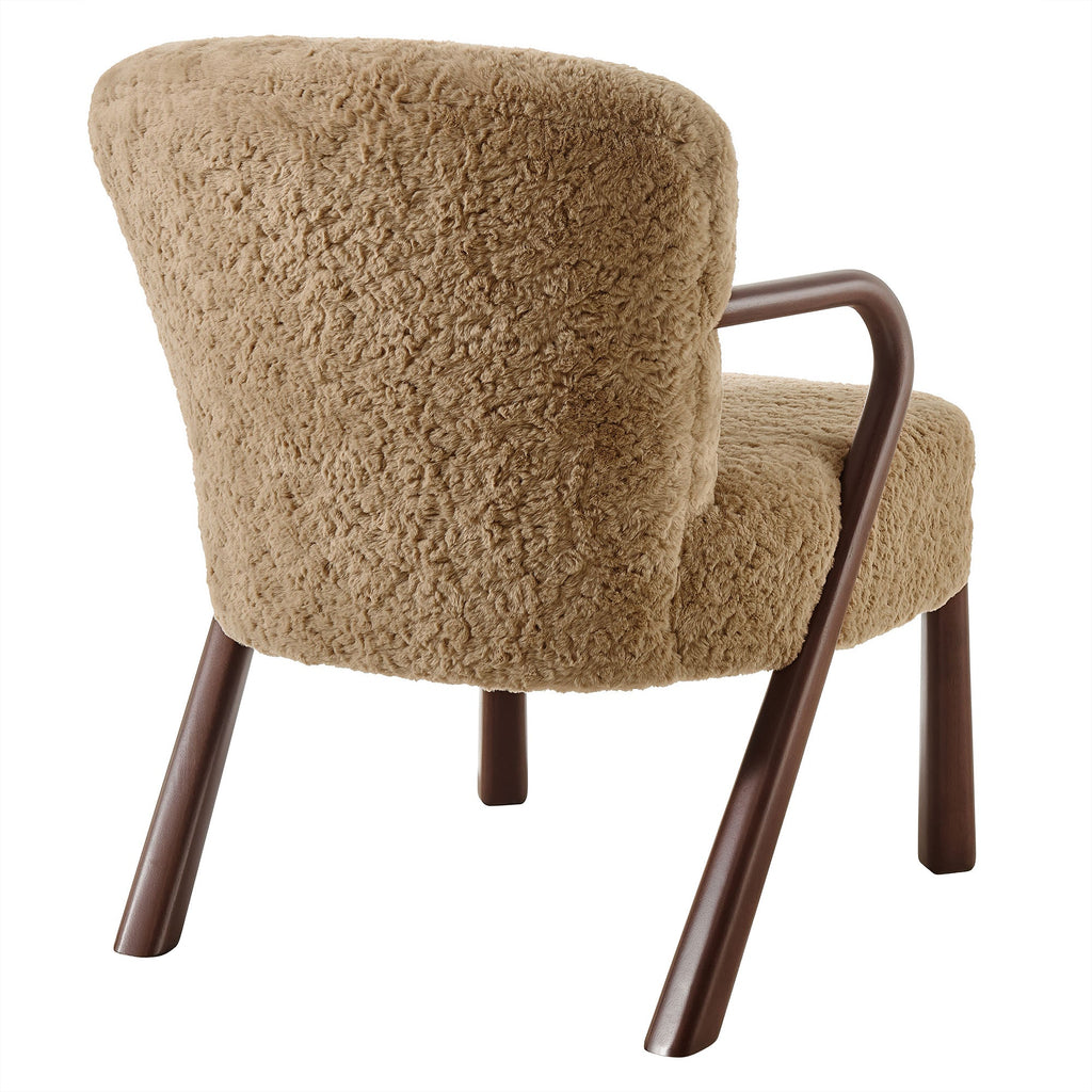Fauteuil d'appoint Arden avec imitation peau de mouton