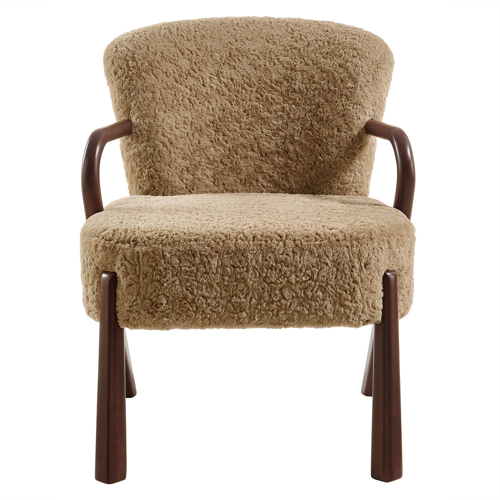 Fauteuil d'appoint Arden avec imitation peau de mouton