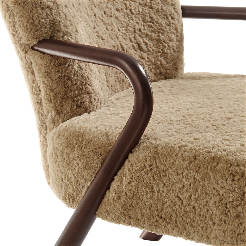 Fauteuil d'appoint Arden avec imitation peau de mouton