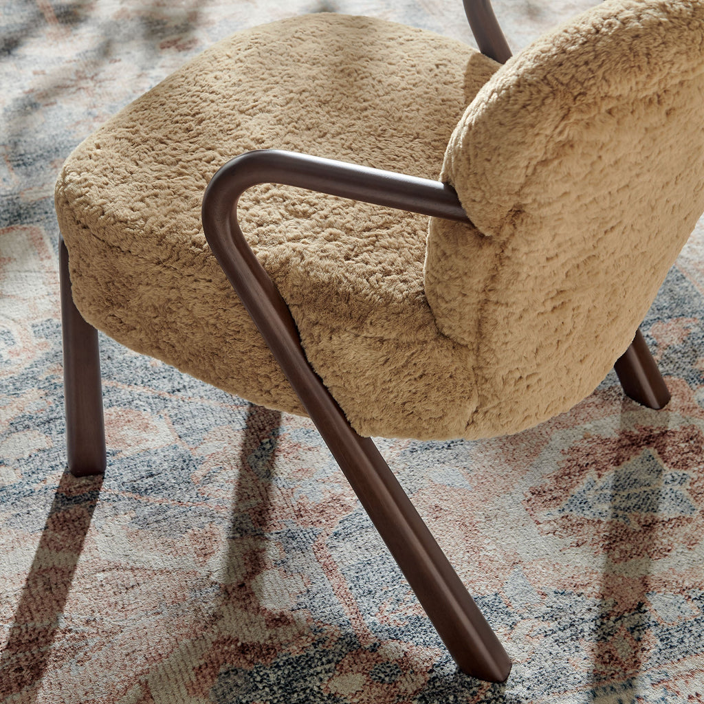 Fauteuil d'appoint Arden avec imitation peau de mouton