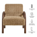 Fauteuil d'appoint Lunet en fausse peau de mouton
