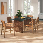 Table à manger Amistad en marbre de 86 pouces