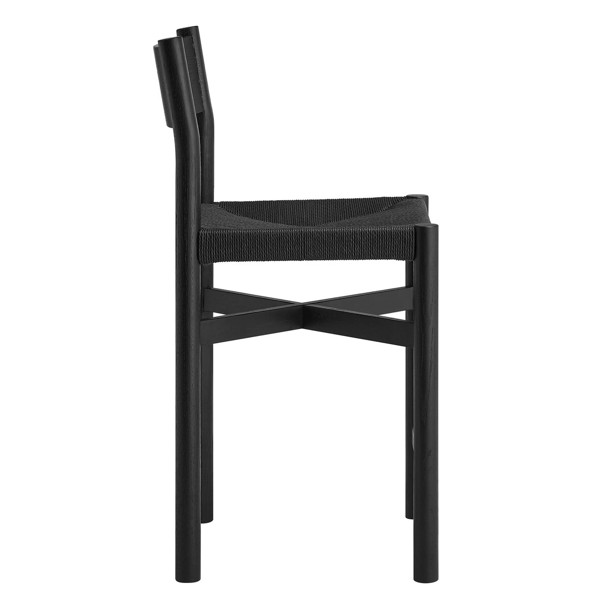 Tabourets de comptoir en bois de chêne Alvia avec assise tissée - Lot de 2