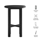 Table de bar Alvia ronde en bois de chêne, 30 po