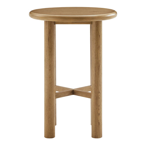Table de bar Alvia ronde en bois de chêne, 30 po