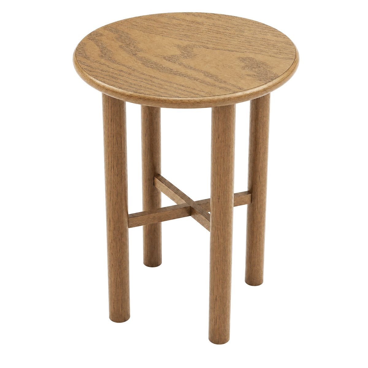 Table de bar Alvia ronde en bois de chêne, 30 po