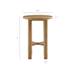 Table de bar Alvia ronde en bois de chêne, 30 po
