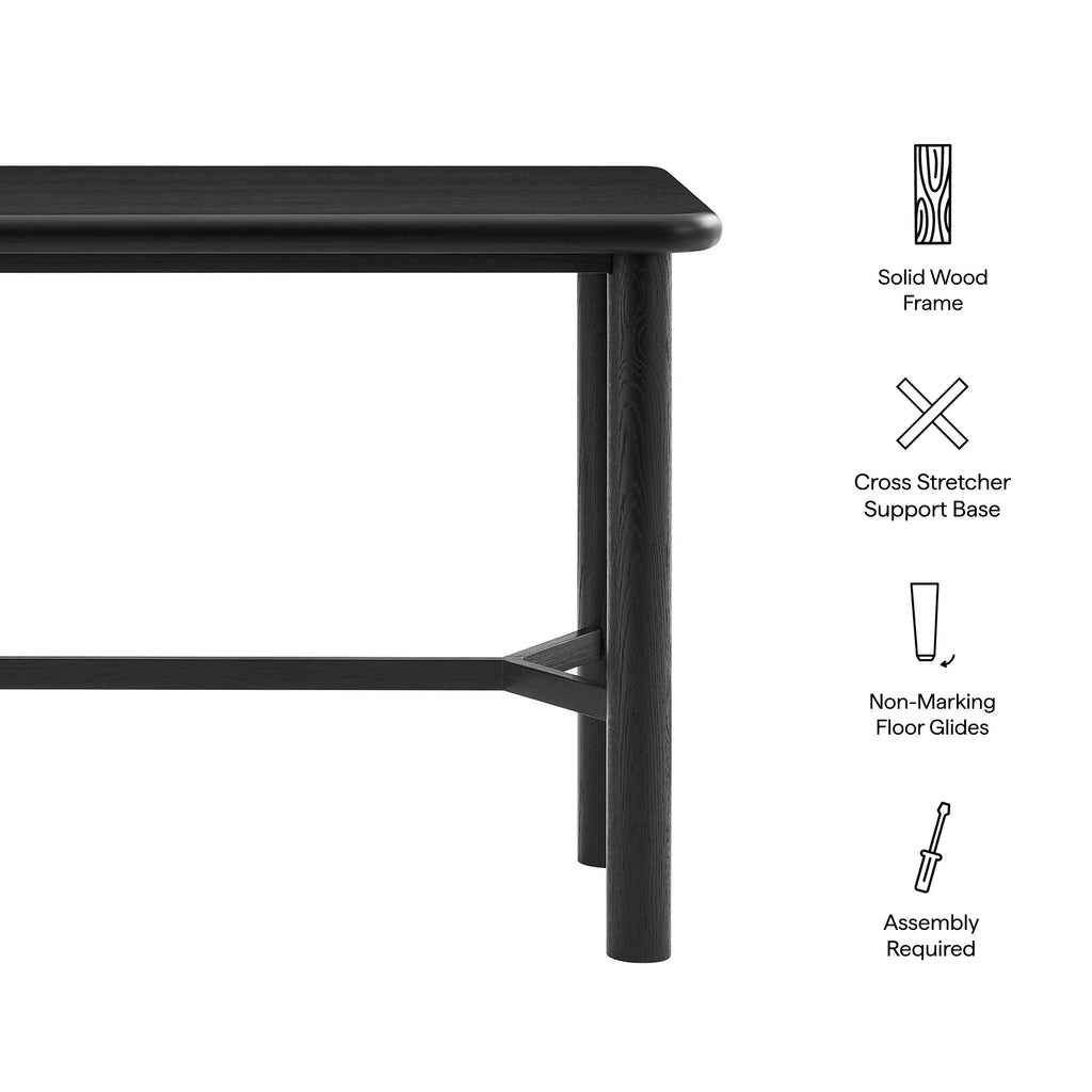 Table de bar rectangulaire Alvia 60 en bois de chêne