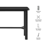 Table de bar rectangulaire Alvia 60 en bois de chêne