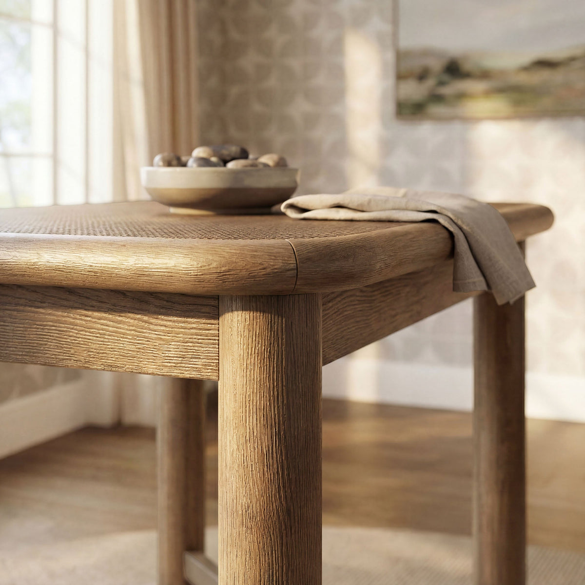 Table de bar rectangulaire Alvia 60 en bois de chêne