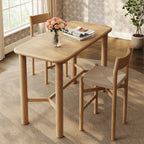 Table de bar rectangulaire Alvia 60 en bois de chêne