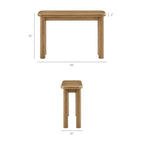Console en bois de chêne Alvia