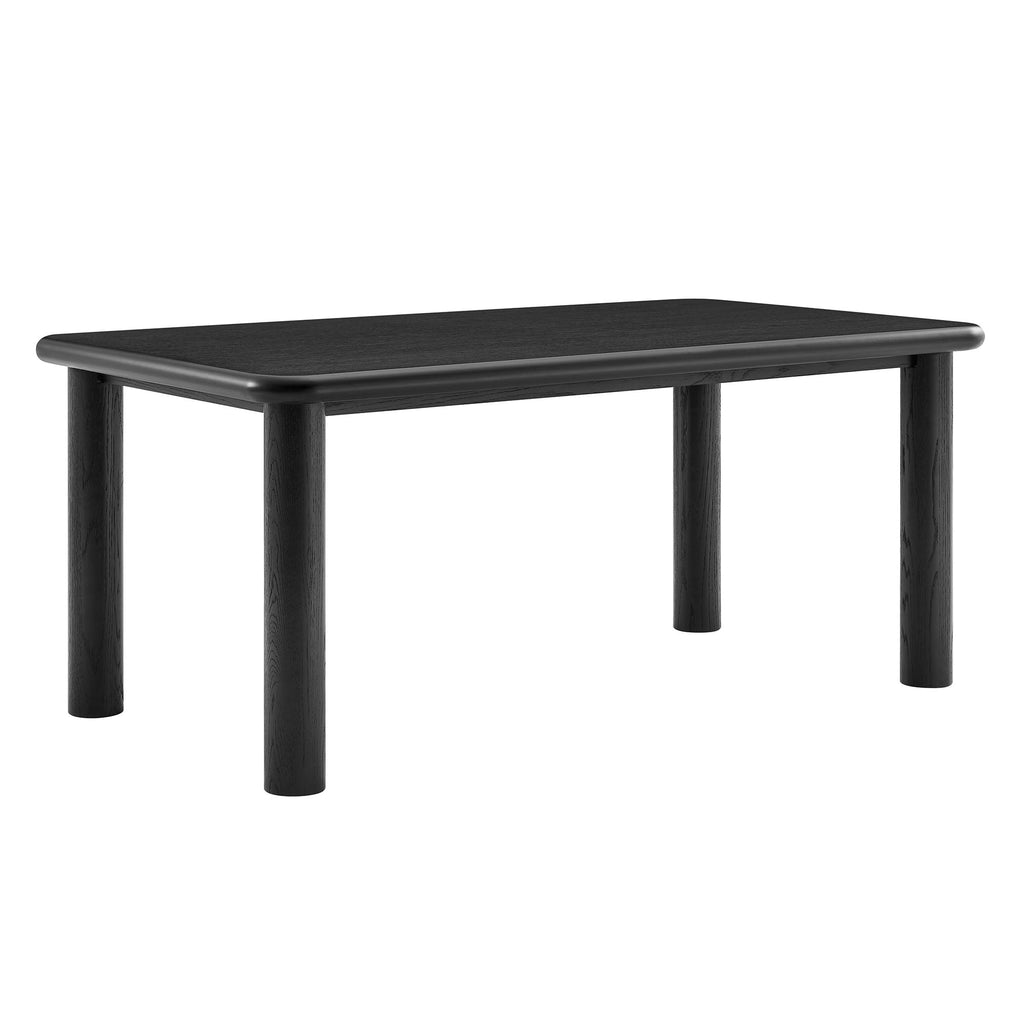 Table de salle à manger rectangulaire en bois de chêne Alvia 72