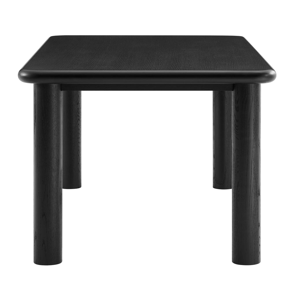 Table de salle à manger rectangulaire en bois de chêne Alvia 72