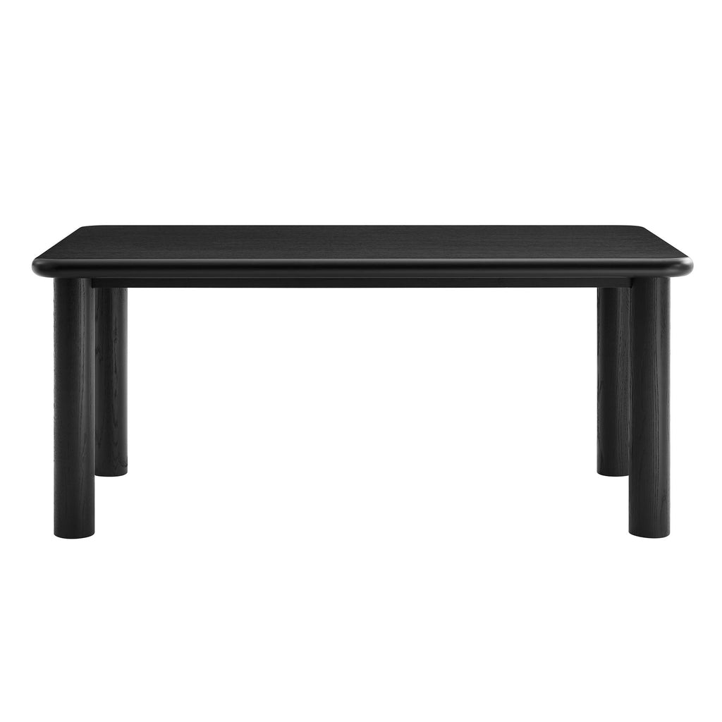 Table de salle à manger rectangulaire en bois de chêne Alvia 72