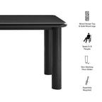 Table de salle à manger rectangulaire en bois de chêne Alvia 72