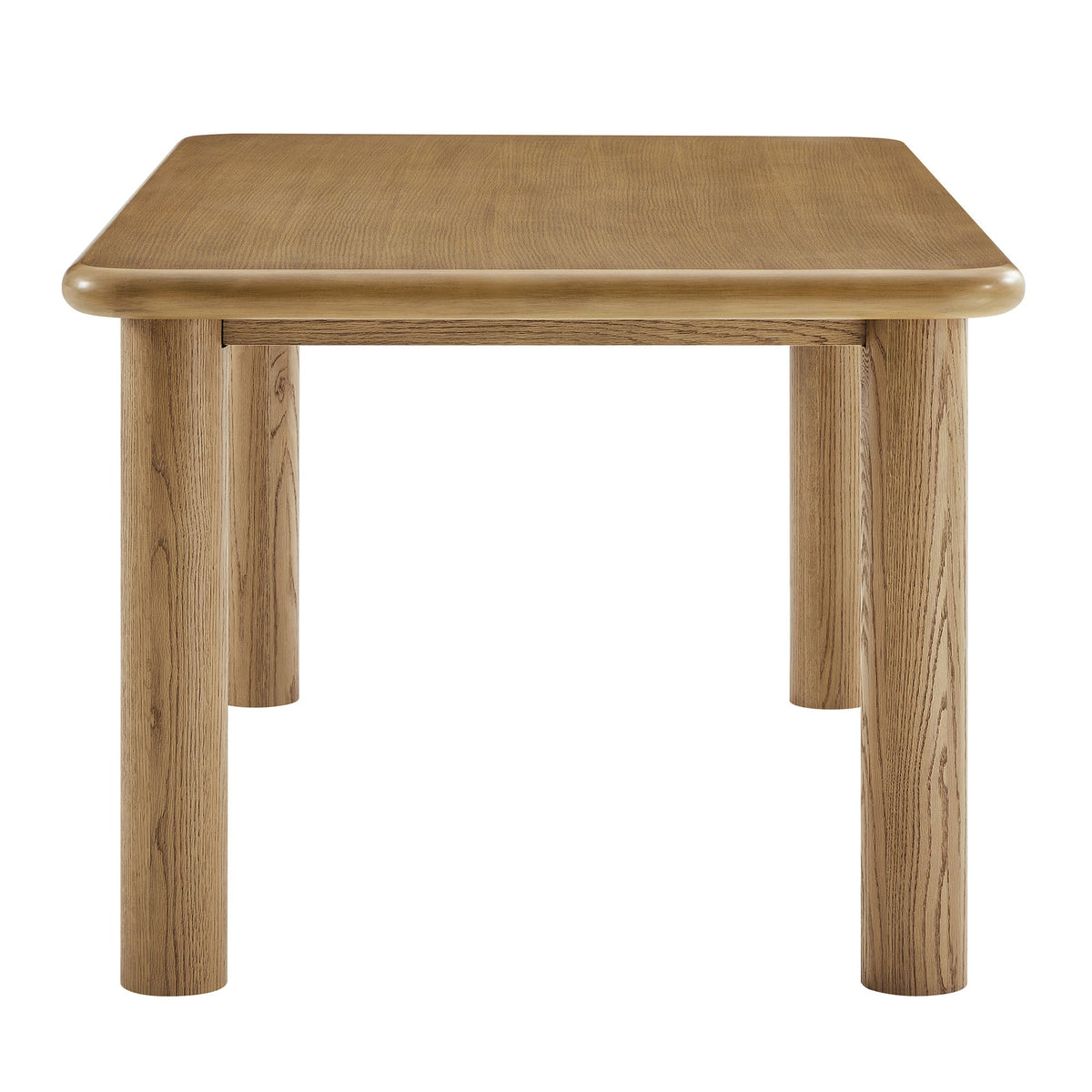 Table de salle à manger rectangulaire en bois de chêne Alvia 72