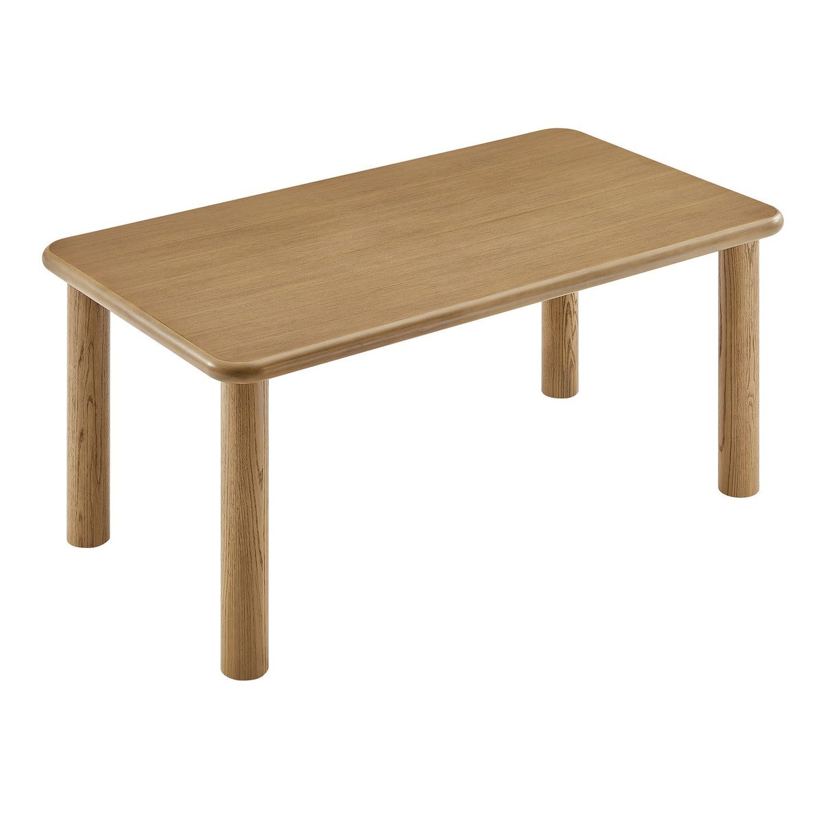 Table de salle à manger rectangulaire en bois de chêne Alvia 72