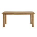 Table de salle à manger rectangulaire en bois de chêne Alvia 72