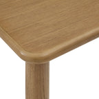 Table de salle à manger rectangulaire en bois de chêne Alvia 72