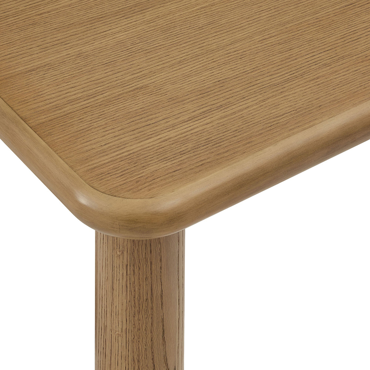 Table de salle à manger rectangulaire en bois de chêne Alvia 72