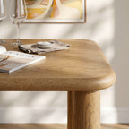 Table de salle à manger rectangulaire en bois de chêne Alvia 72