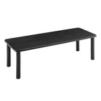 Table de salle à manger rectangulaire extensible en bois de chêne Alvia 86"-105"