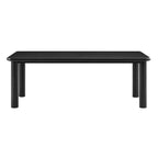 Table de salle à manger rectangulaire extensible en bois de chêne Alvia 86"-105"