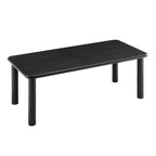 Table de salle à manger rectangulaire extensible en bois de chêne Alvia 86"-105"