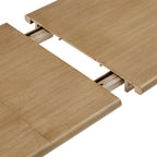 Table de salle à manger rectangulaire extensible en bois de chêne Alvia 86"-105"