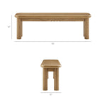 Banc Alvia 58 en bois de chêne